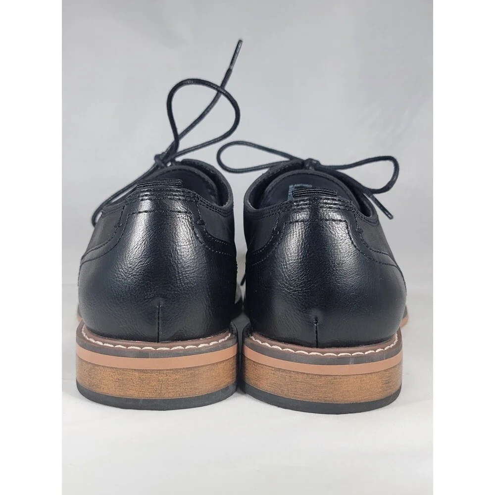 Steve Madden Ajapp Mens Oxford Shoes Sz 8 Black Comfort Lace Up Vamp Almond Toe